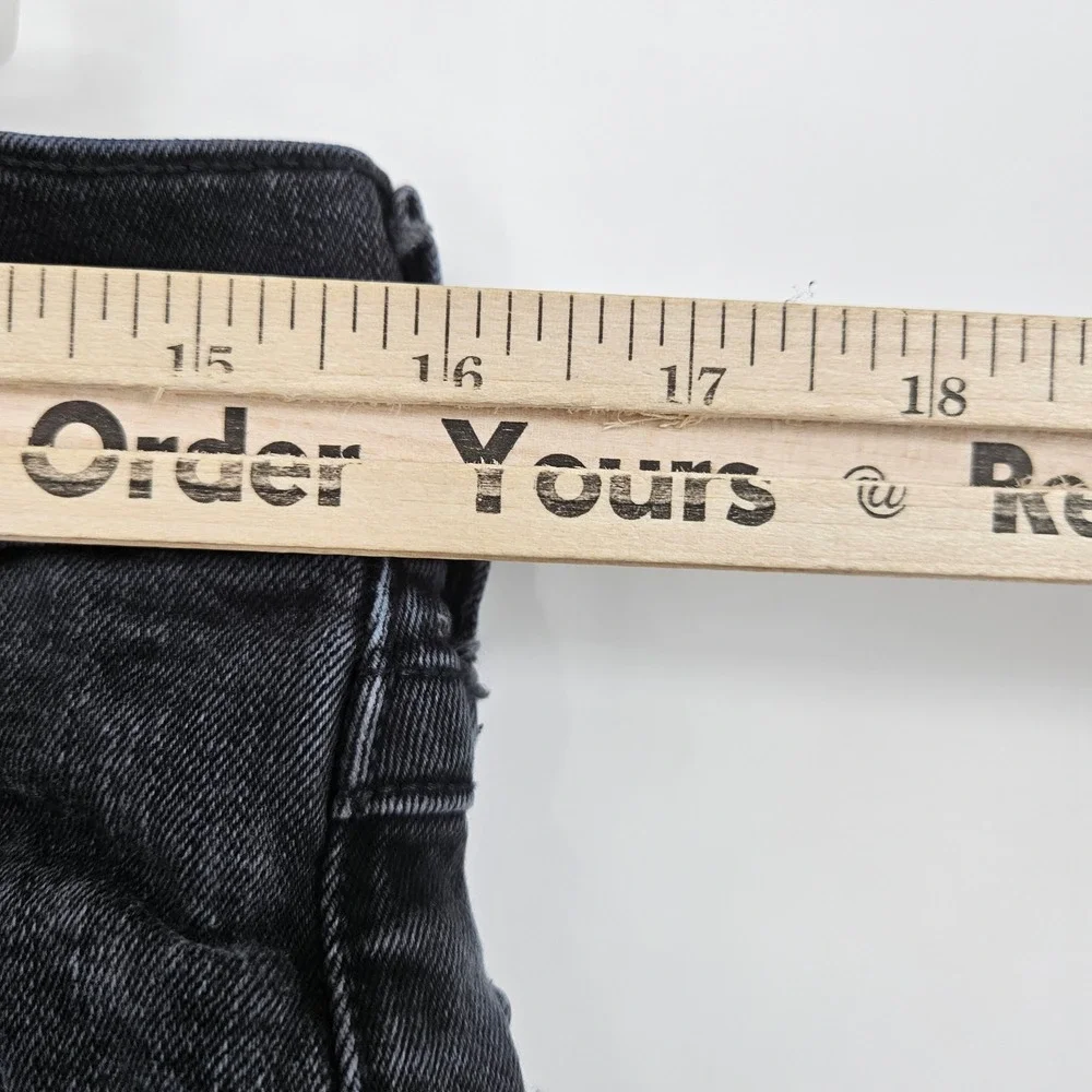 True Religion Jeans Mens 30 Ricky‎ Black Denim Flap Pockets Relaxed Straight